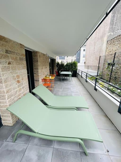 L'Hermine Terrasse Et Parking, 500 Plage Concarneau Εξωτερικό φωτογραφία